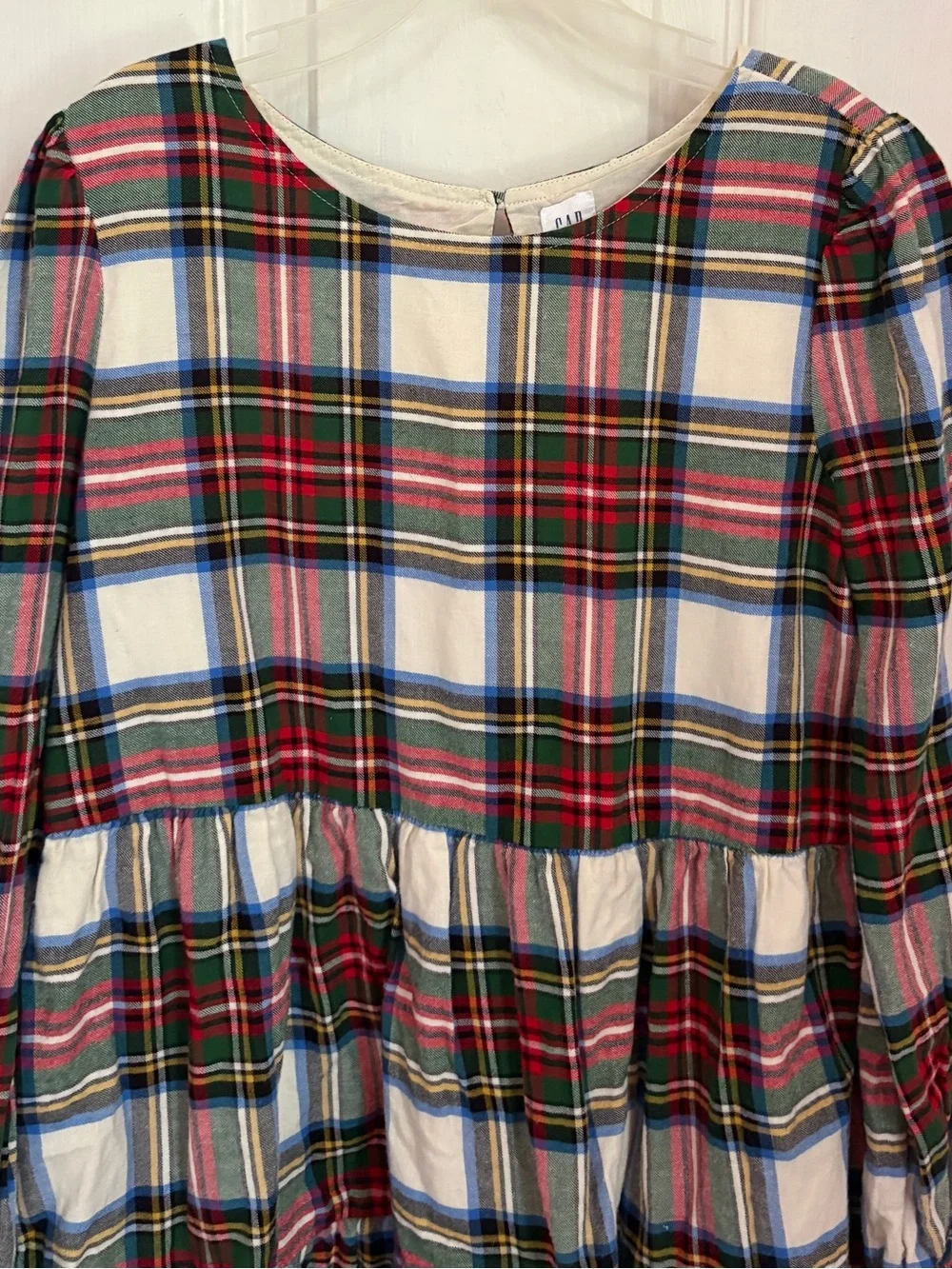 Kids Tiered Plaid Soft Flannel Knit Dress